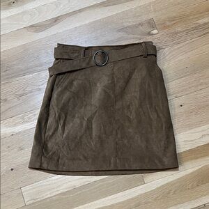 Hollister Dark Brown Mini Skirt with Belt